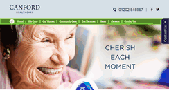 Desktop Screenshot of canfordhealthcare.co.uk